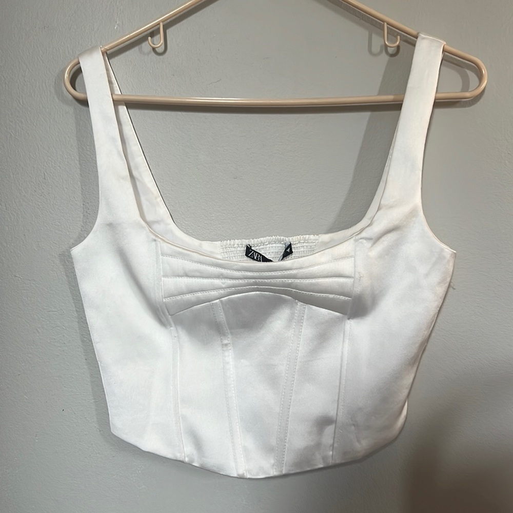 Zara White corset top